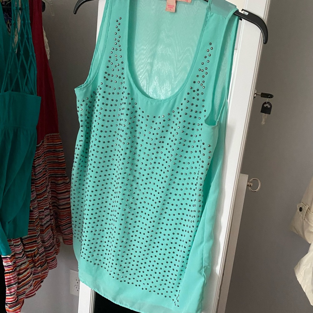 Teal blouse